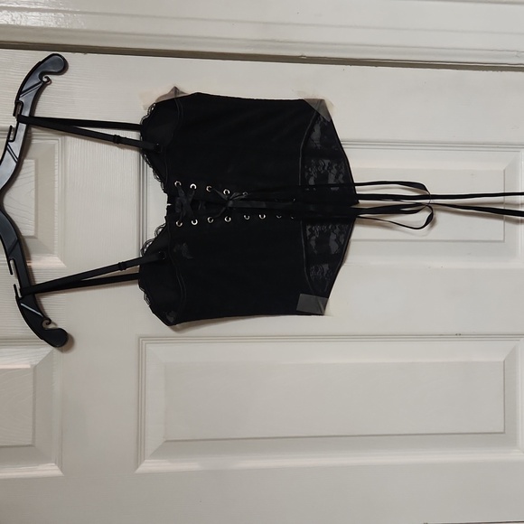 Black Lace Corset Top - Picture 2 of 2